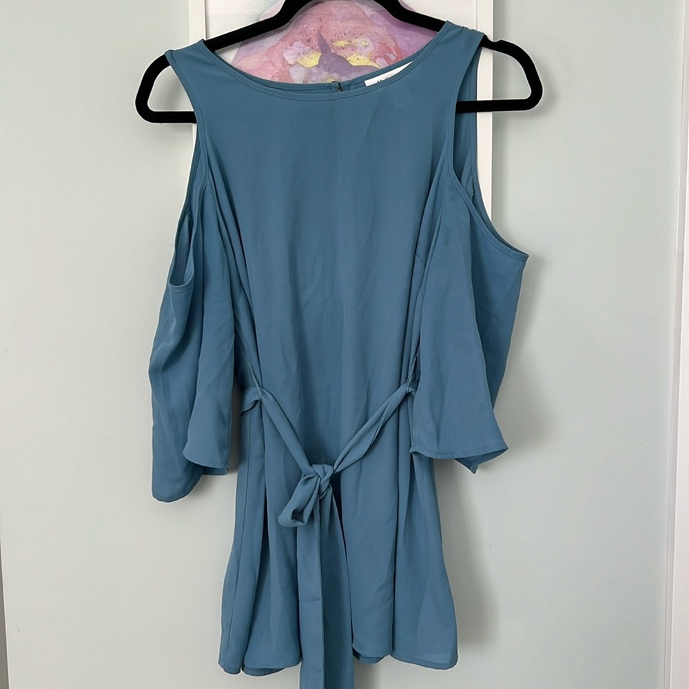 Blue maternity top - M